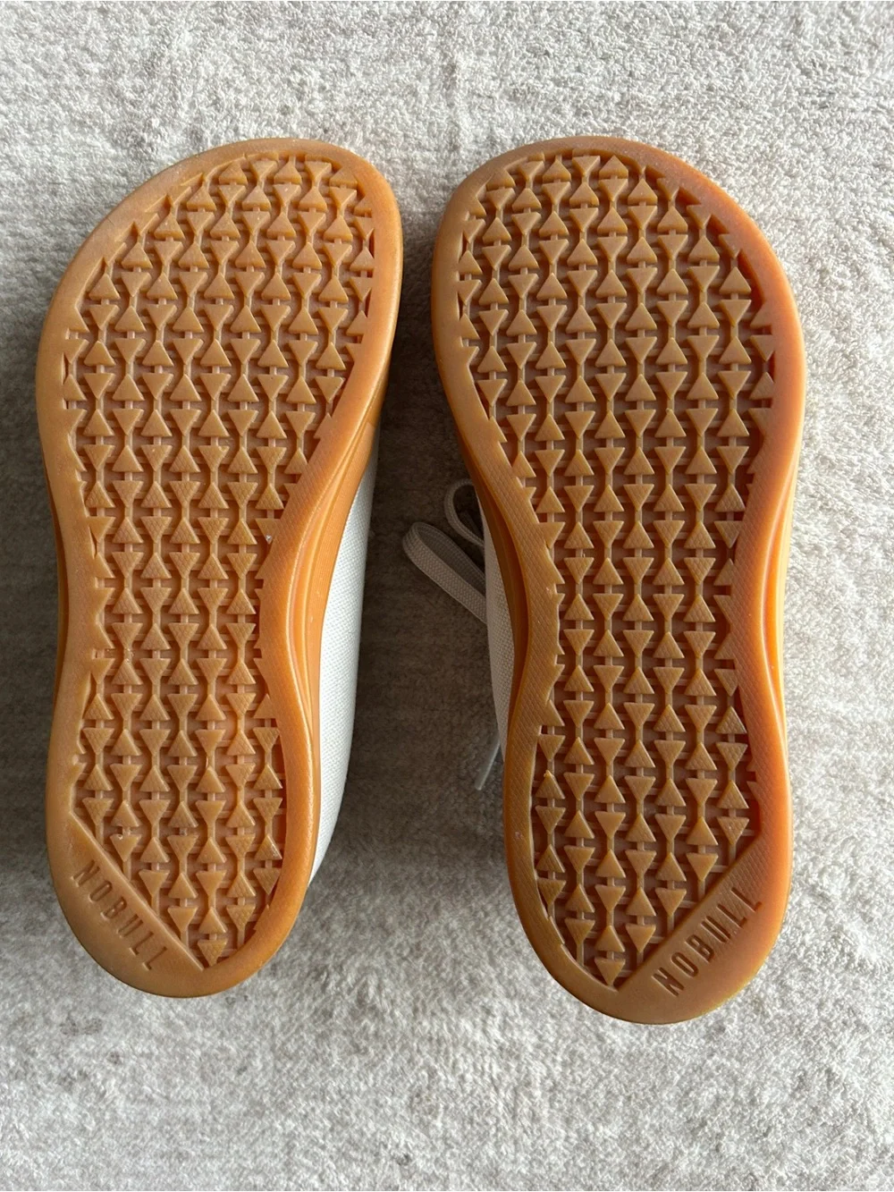 Womens Canvas Lace-Up NOBULL’s in Off-White with Gum Sole
